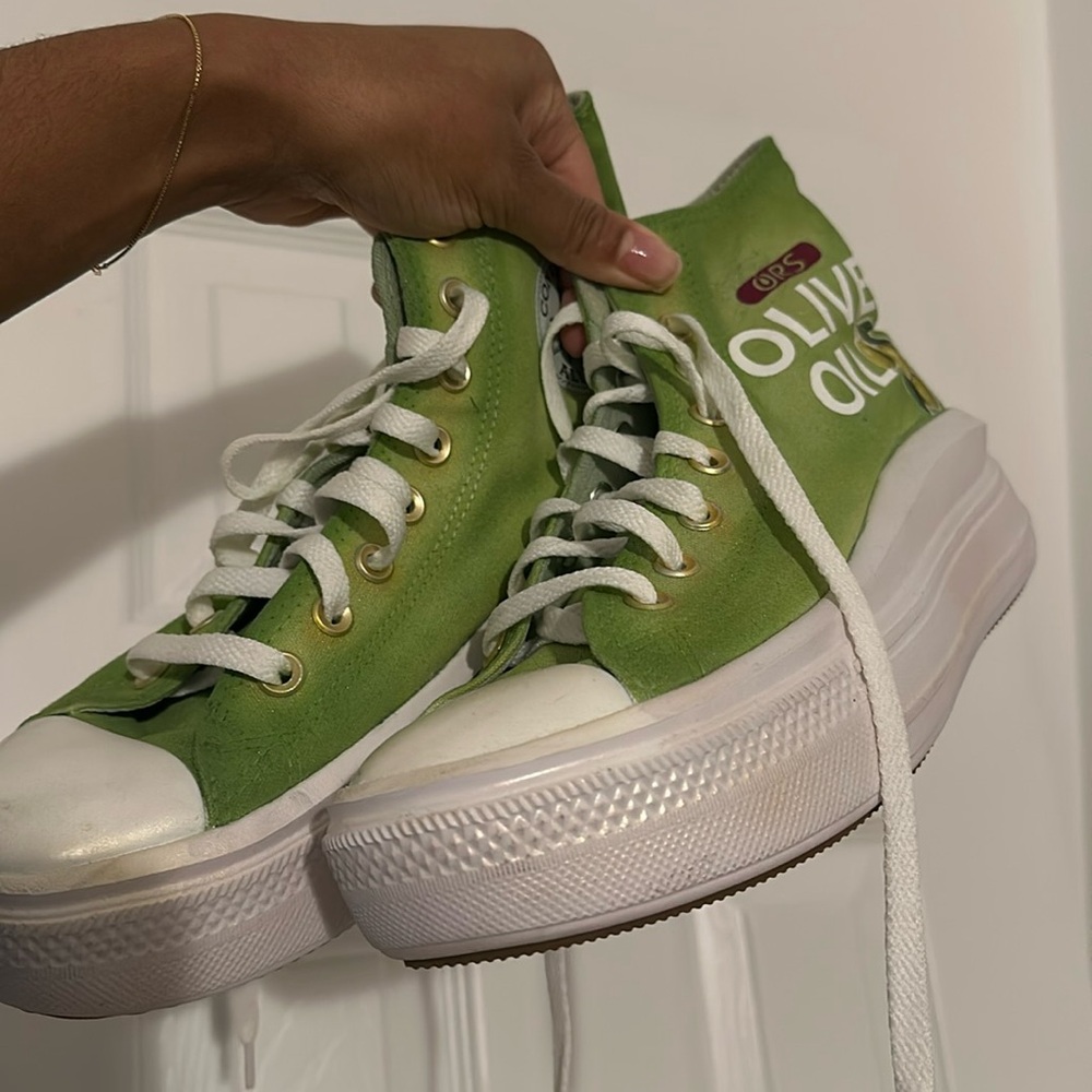 ORS Olive Oil Green Converse Platforms